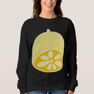 Yellow Cute Food Lemon Fruit Cartoon Kawaii Anime  Sweatshirt