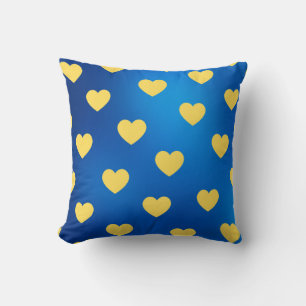 Yellow Cute Sweet Cosy Modern Romantic Chic Heart Cushion