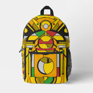 Yellow Cyberpunk Printed Backpack