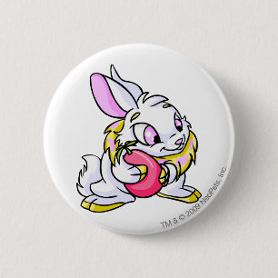 Yellow Cybunny hugging Negg 6 Cm Round Badge