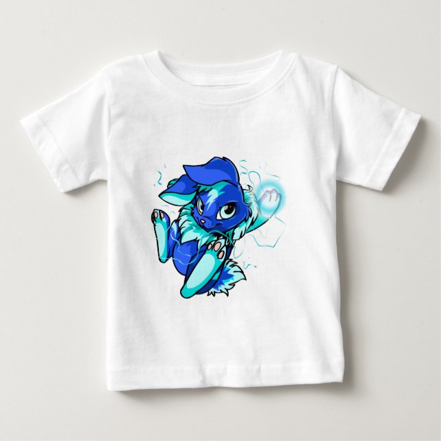 Yellow Cybunny with Stars Baby T-Shirt (Front)