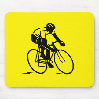 Yellow Cycling Mouse Pad