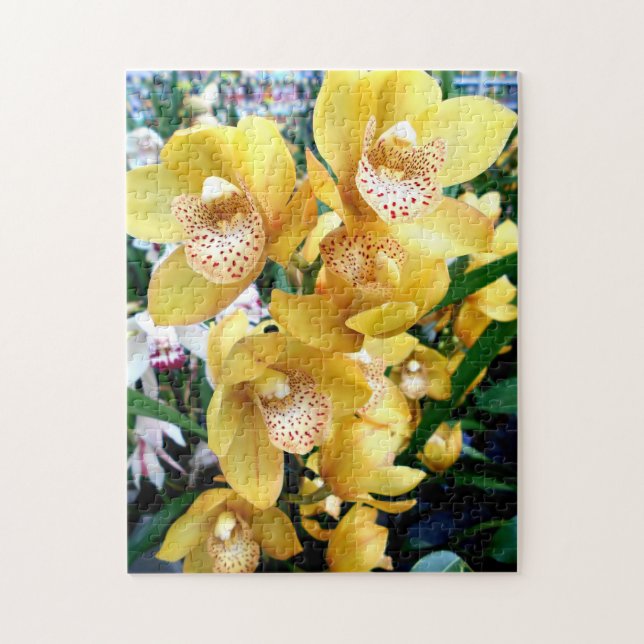Yellow Cymbidium Orchids Jigsaw Puzzle (Vertical)