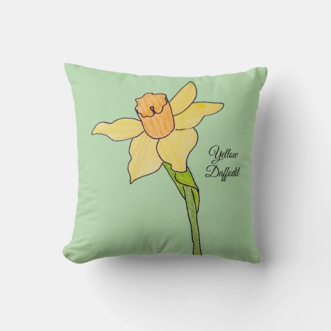  Yellow Daffodil  Cushion (Front)