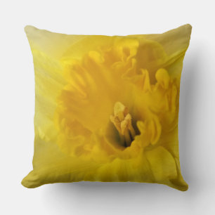yellow daffodil cushion