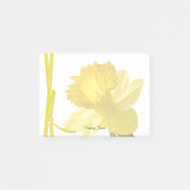 Yellow Daffodil Floral Photography Post-it Notes (Front)