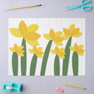 Yellow Daffodil Flower Floral Tissue Paper