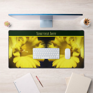 Yellow Daffodil Flower Petals Personalized Desk Mat