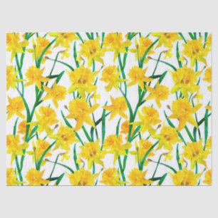 Yellow Daffodil Pattern Tissue Paper