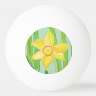 Yellow Daffodil Ping Pong Ball