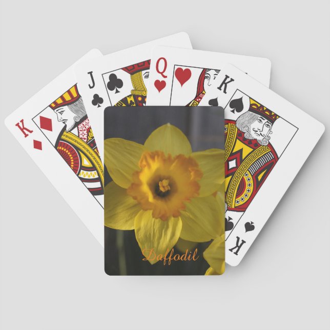 Yellow Daffodil Playing Cards (Back)