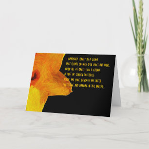 Yellow Daffodil; William Wordsworth Poem Note Card