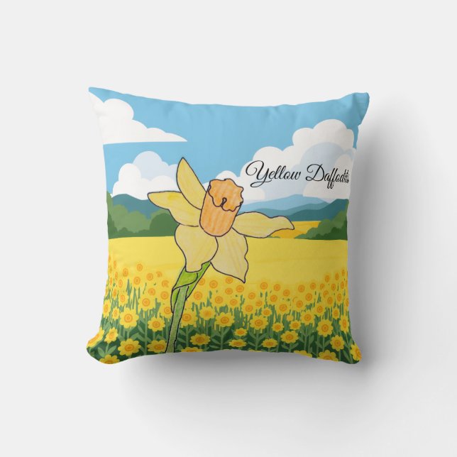  Yellow Daffodils Cushion (Front)