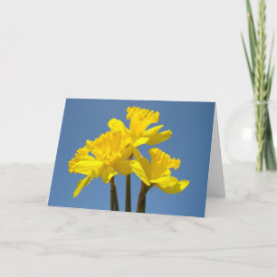 Yellow Daffodils Greeting Cards Custom Spring