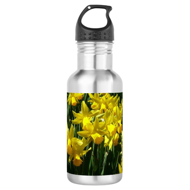 Yellow Daffodils I Cheery Spring Flowers 710 Ml Water Bottle (Front)