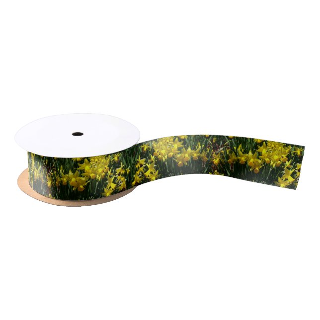 Yellow Daffodils I Cheery Spring Flowers Satin Ribbon (Spool)
