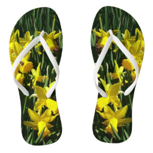 Yellow Daffodils I Cheery Spring Flowers Thongs