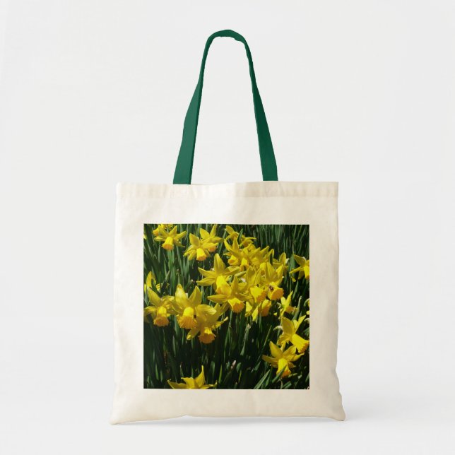 Yellow Daffodils I Cheery Spring Flowers Tote Bag (Front)