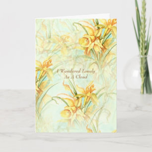 Yellow Daffodils & Nature Poem by Wordsworth Card