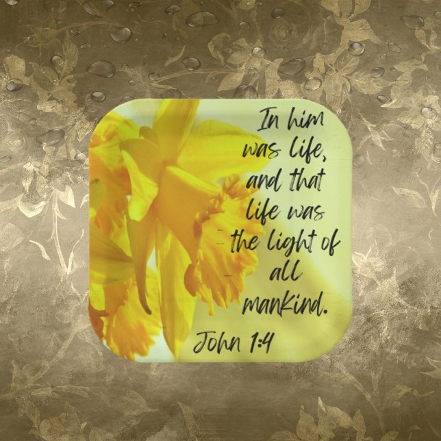 Yellow Daffodils Paper Plate (Creator Uploaded)