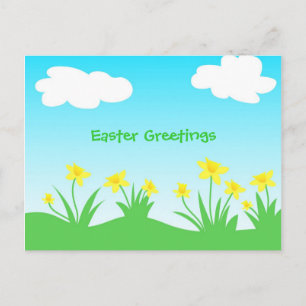 yellow daffodils - Postcard