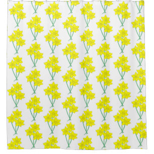 Yellow Daffodils Spring Flowers Bunch Floral Shower Curtain