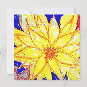 Yellow Dahlia  Card