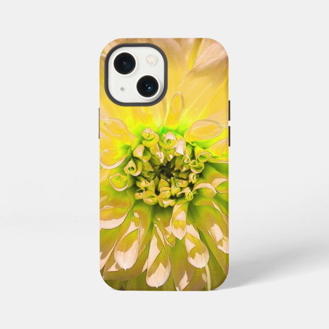 Yellow Dahlia Flower iPhone Case (Back)