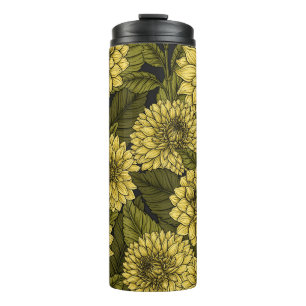 Yellow Dahlia garden Thermal Tumbler