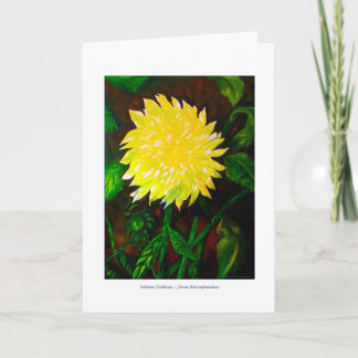 Yellow Dahlia GREETING CARD
