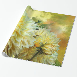 Yellow Dahlias Art Gift Wrap