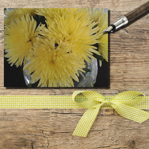 yellow  dahlias -painting  holiday postcard