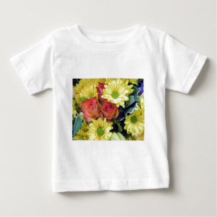 Yellow Daisies and Red Roses Baby T-Shirt