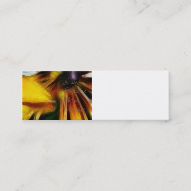 Yellow Daisies Autumn Sunflowers Flowers Art Mini Business Card (Front)
