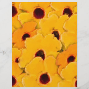 Yellow Daisies Floral Scrapbook Paper