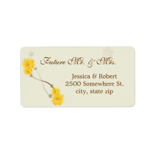 Yellow Daisies Label