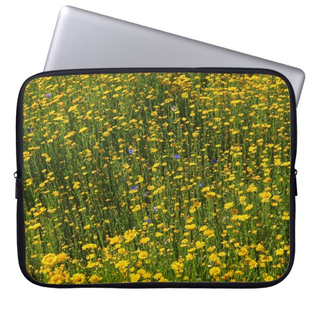 Yellow Daisies Laptop Sleeve (Front)