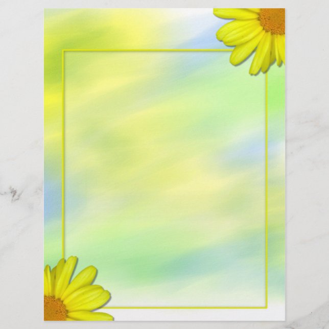 Yellow Daisies Letterhead (Front)