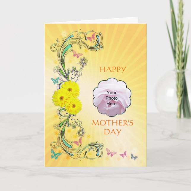Yellow daisies Photo Card for Mother's day (Front)