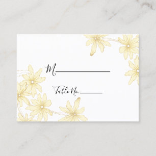 Yellow Daisies Wedding Place Cards