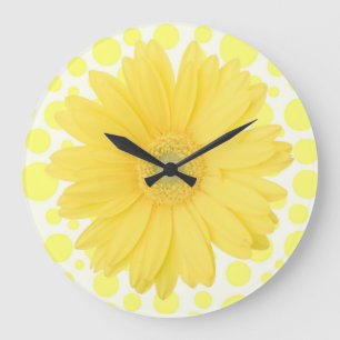 Yellow Daisy Clock