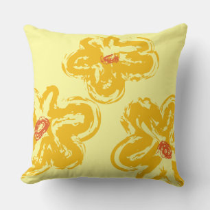 YELLOW DAISY DESIGN Retro Throw Pillow