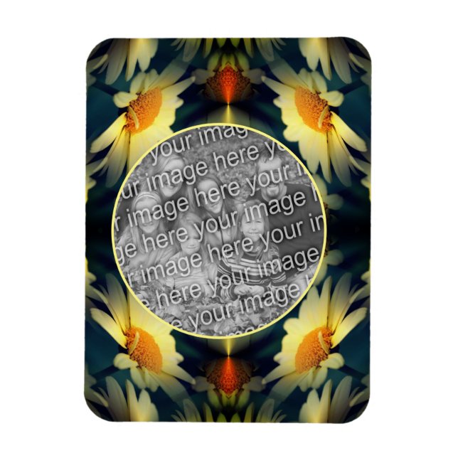 Yellow Daisy Flower Abstract Create Your Own Photo Magnet (Vertical)