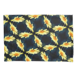 Yellow Daisy Flower Close Up Pattern Pillowcase