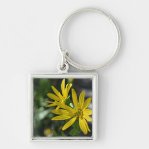 Yellow Daisy Flower Floral Nature Photography Key Ring