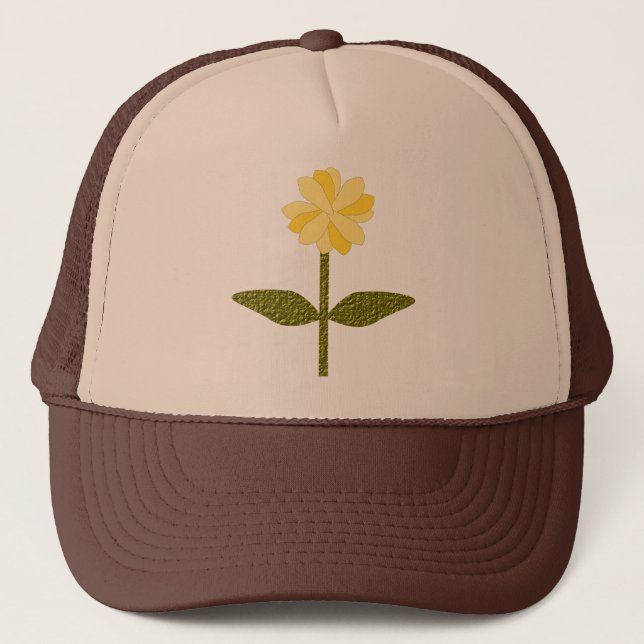 Yellow Daisy Flower Hat (Front)