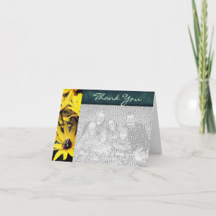 Yellow Daisy Flower Thank You Photo Card