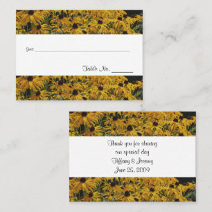 Yellow Daisy Flowers Wedding Table Place Cards