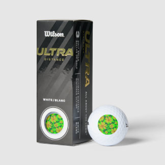 Yellow daisy flowers with green leaves  golf balls