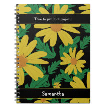 Yellow daisy flowers with green leaves